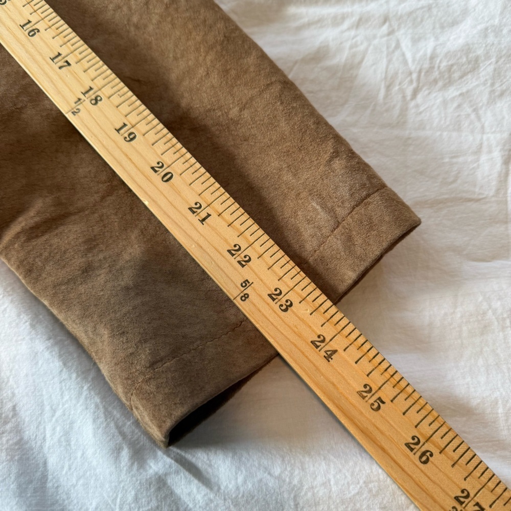 Croft & Barrow Tan Suede Jacket with Cream Collar, Size XL - Picture 5 of 13